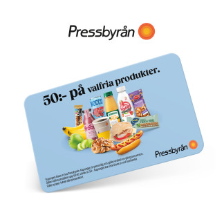 Presentkort Pressbyrån 50 kr