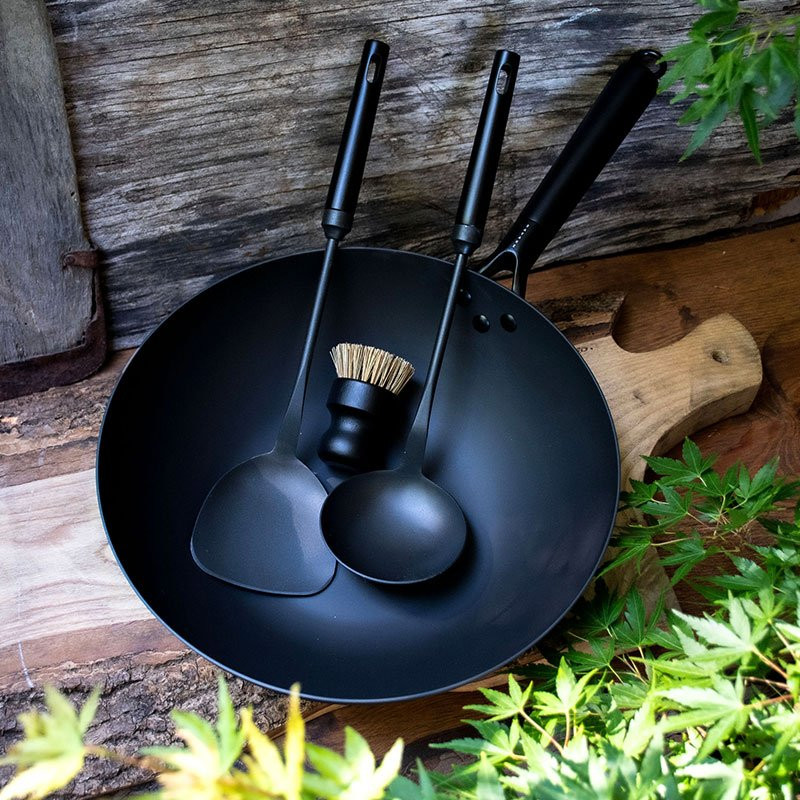 Wok-set Kolstål