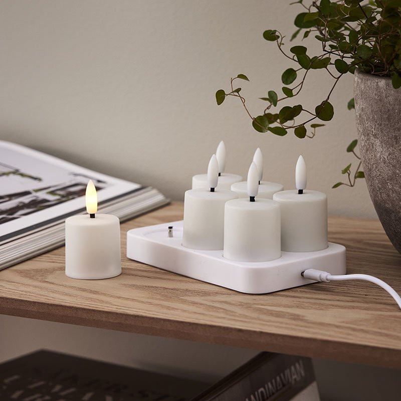 LED Ljus 6-pack Flamme Charge