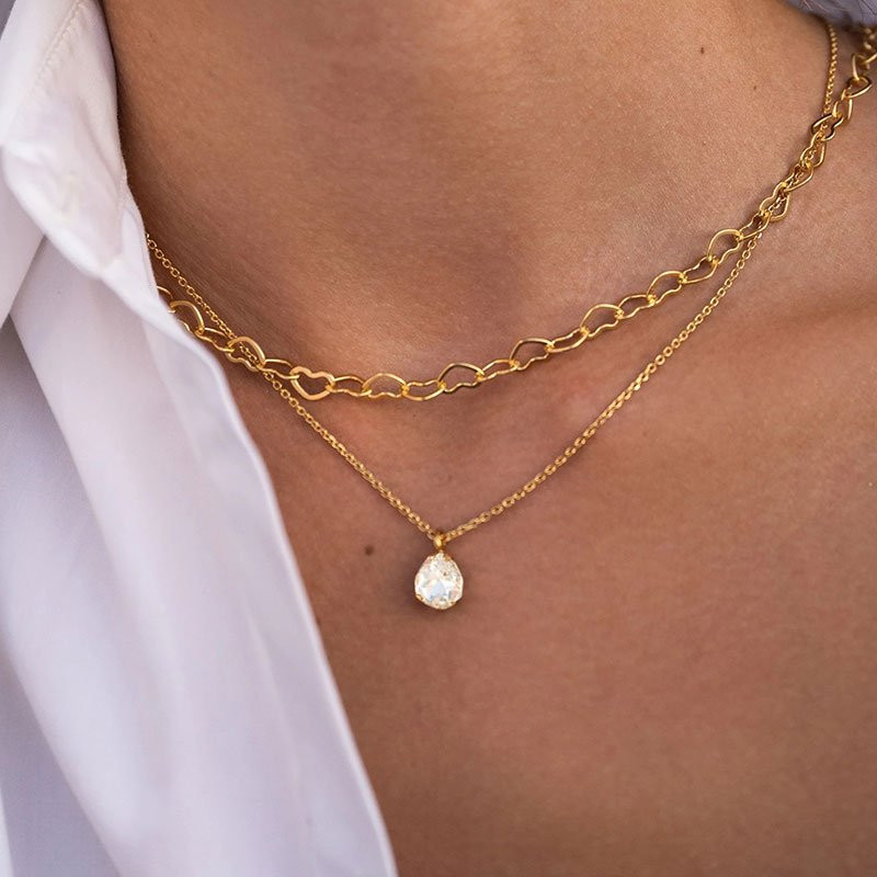 Halsband Mini Carlotta Gold Crystal
