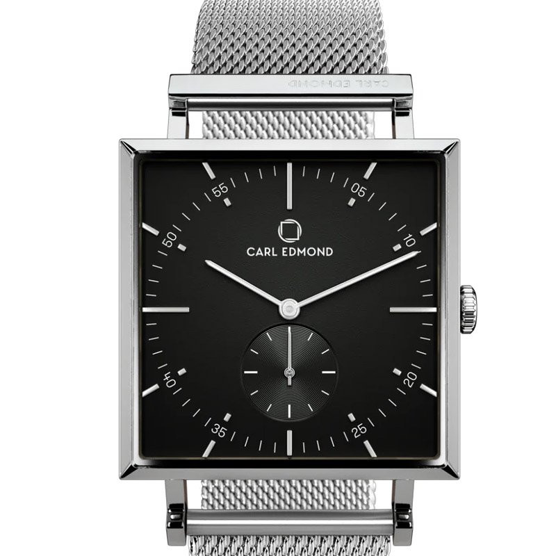 Klocka Granit Deluxe Silver Mesh