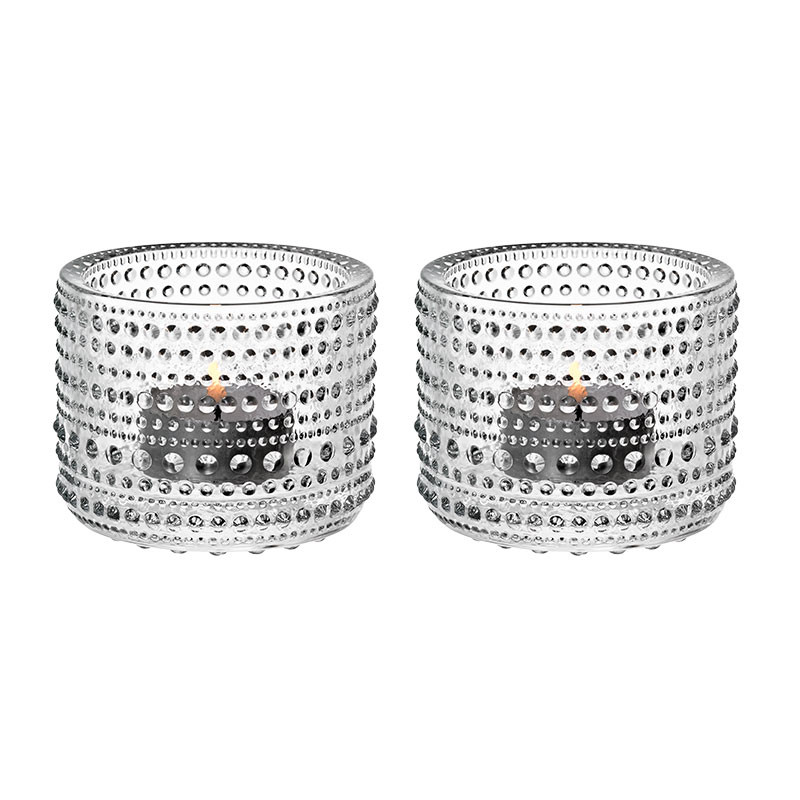 Kastehelmi ljuslykta 64 mm klar 2 st