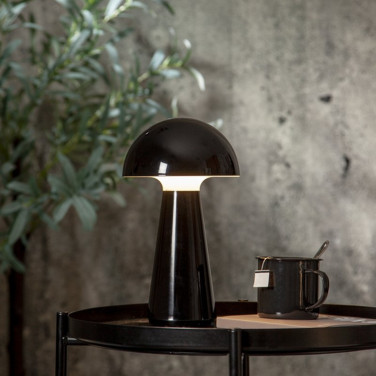 Bordslampa Mushroom svart