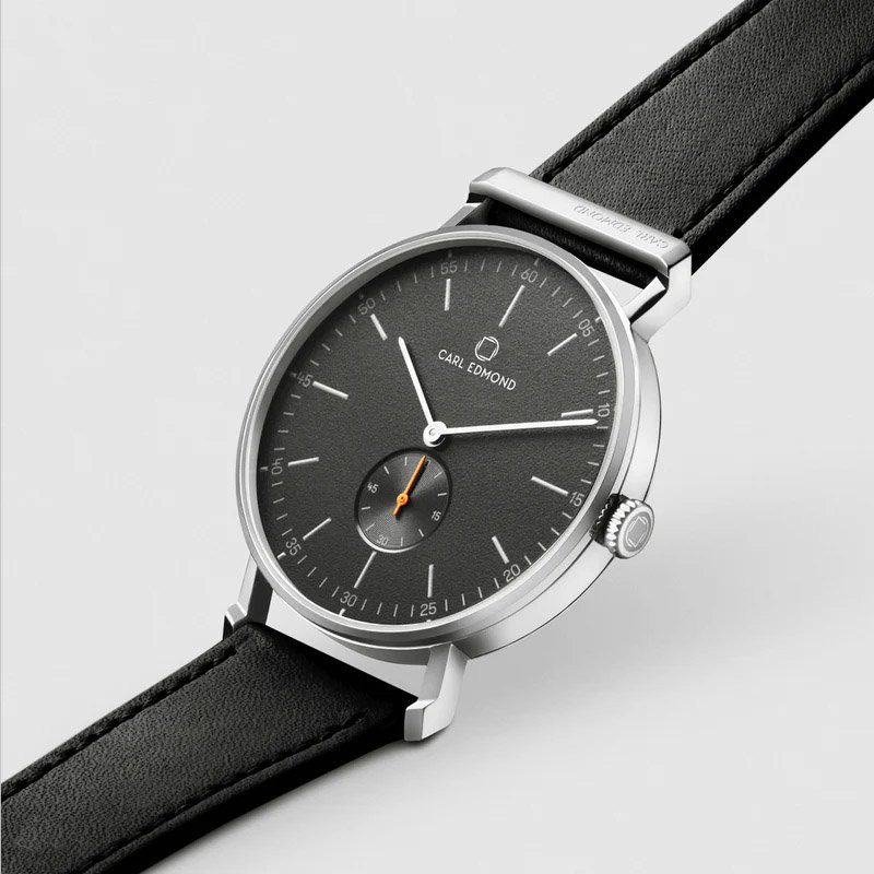 Klocka Ryolit 36 Limed Spruce Black Leather