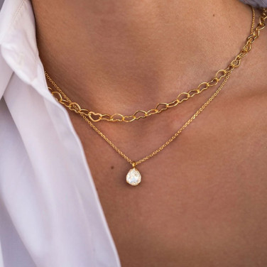 Halsband Mini Carlotta Gold Crystal