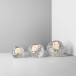 Snowball ljuslykta 3-pack