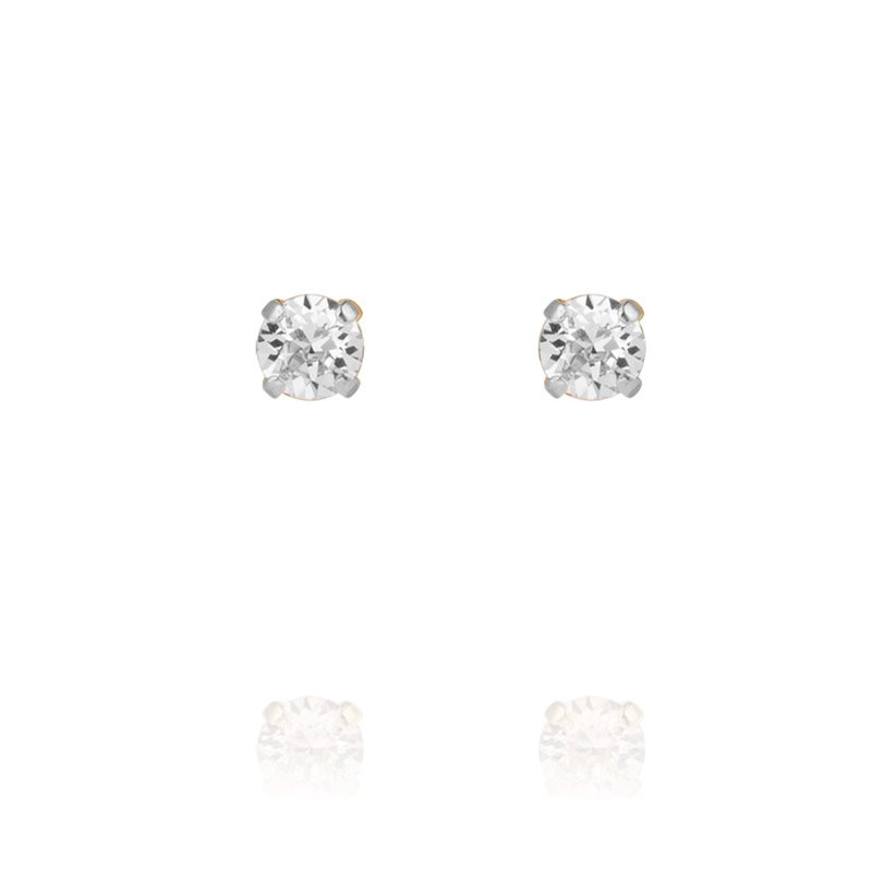 Örhänge Mini stud Rhodium Crystal