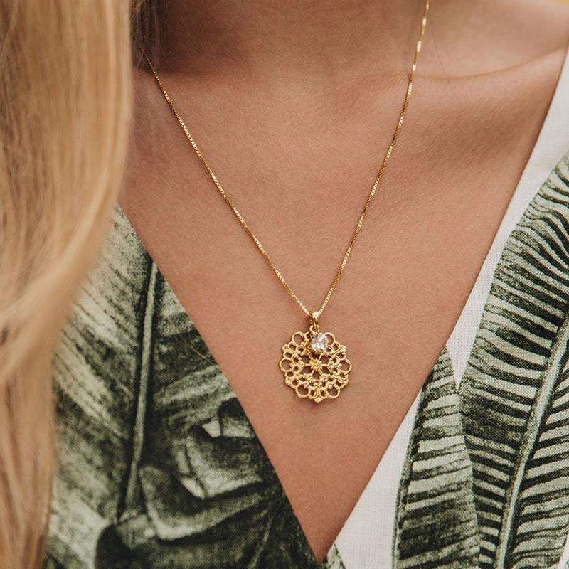 Halsband Andrea Gold Crystal