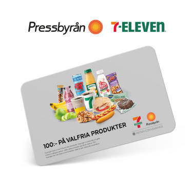 Presentkort Pressbyrån & 7-Eleven 100 kr